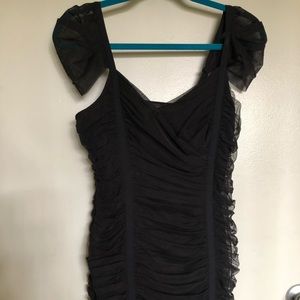 Black chiffon dress